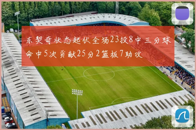 东契奇状态起伏全场23投8中三分球命中5次贡献25分2篮板7助攻